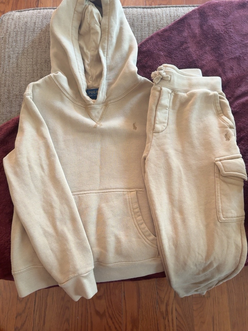Polo Ralph Lauren Boys Beige Hoodie & Cargo Jogger Set